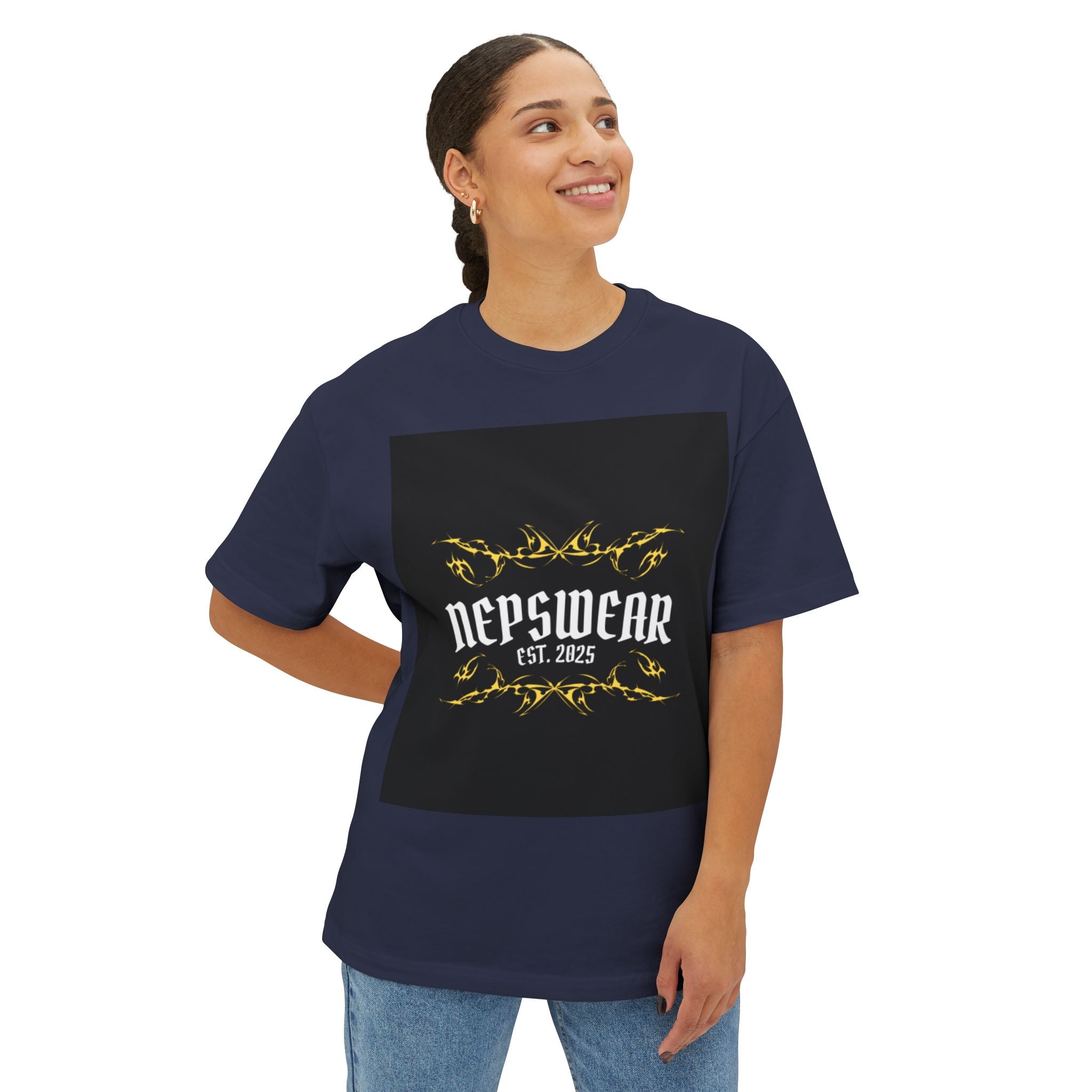 Trendy Unisex Oversized Tee - Casual Style for Everyday Wear, Perfect Gift for Friends, Birthday, Streetwear, Relaxed Fit, NEPSWEAR Design