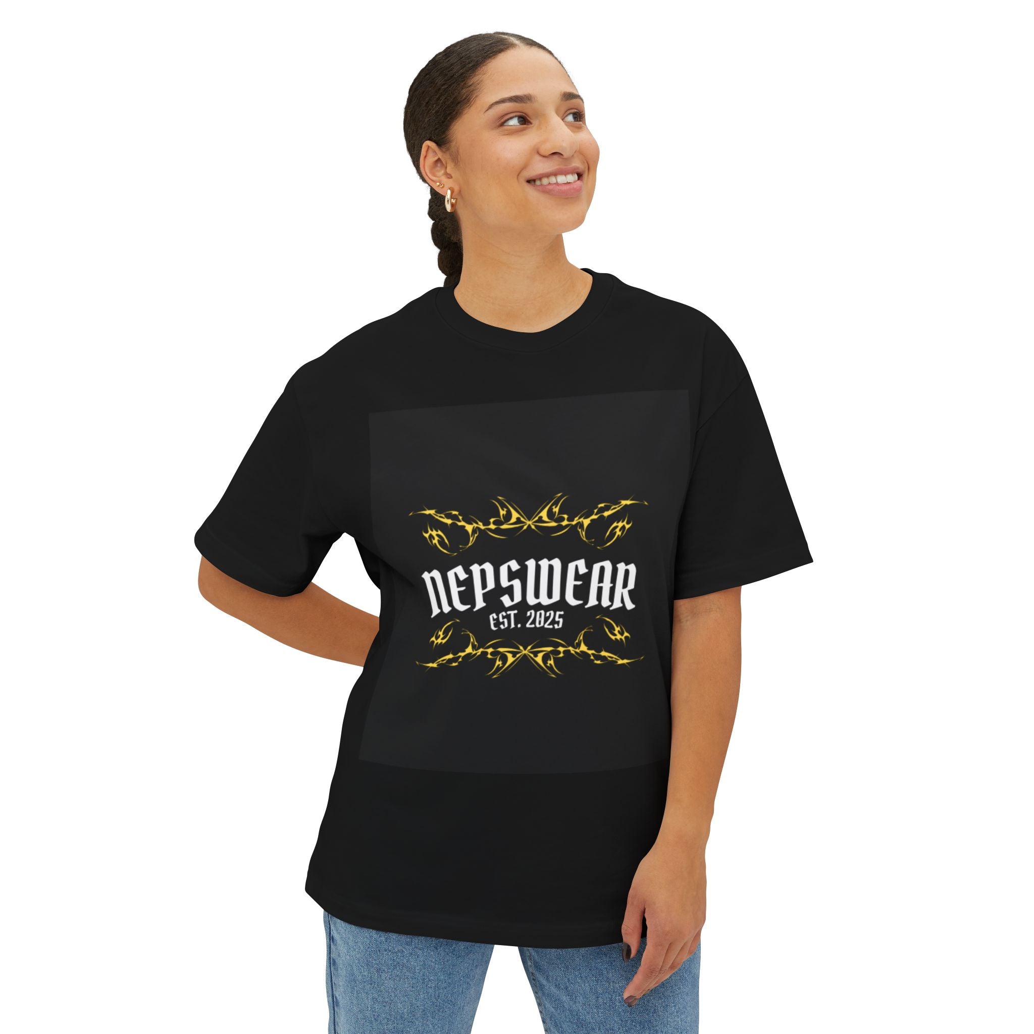 Trendy Unisex Oversized Tee - Casual Style for Everyday Wear, Perfect Gift for Friends, Birthday, Streetwear, Relaxed Fit, NEPSWEAR Design